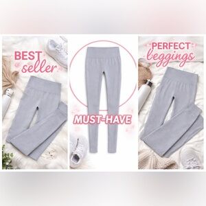 Adidas Seamless Training Leggings Gray Compression Workout Yoga Tights Medium